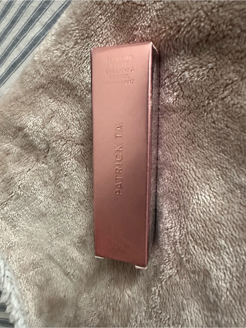 Patrick Ta Metallic Rose Gold Stick Highlighter Packaging
